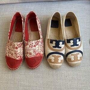 Tory Burch Espadrilles - Red and Tan